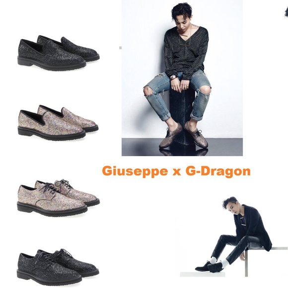 Giuseppe Zanotti x G Dragon Black Glitter Slip On Shoes main image 5